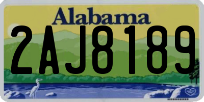 AL license plate 2AJ8189