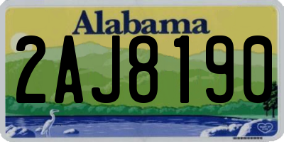 AL license plate 2AJ8190