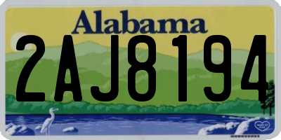 AL license plate 2AJ8194