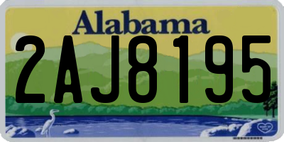 AL license plate 2AJ8195
