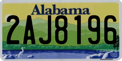 AL license plate 2AJ8196