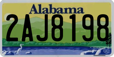 AL license plate 2AJ8198