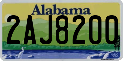 AL license plate 2AJ8200