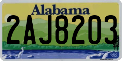 AL license plate 2AJ8203