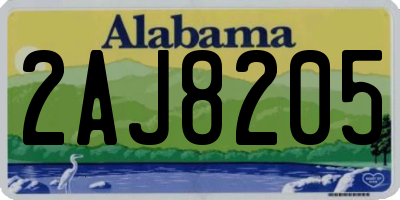 AL license plate 2AJ8205