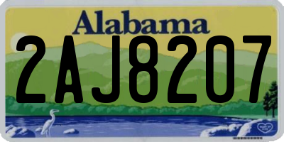 AL license plate 2AJ8207