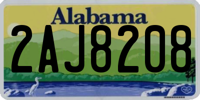 AL license plate 2AJ8208