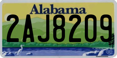 AL license plate 2AJ8209