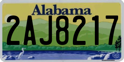 AL license plate 2AJ8217