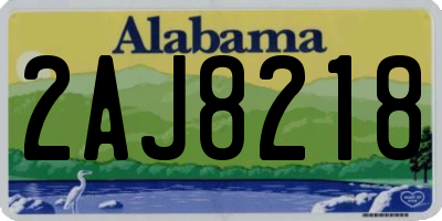 AL license plate 2AJ8218