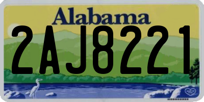 AL license plate 2AJ8221