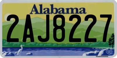 AL license plate 2AJ8227