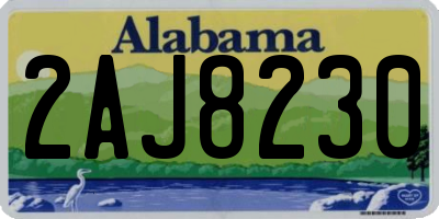 AL license plate 2AJ8230
