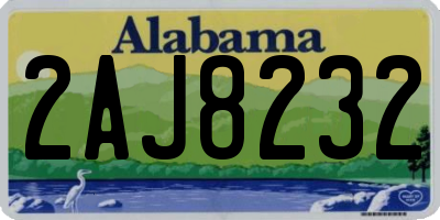 AL license plate 2AJ8232