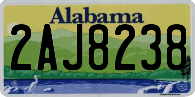 AL license plate 2AJ8238