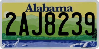 AL license plate 2AJ8239