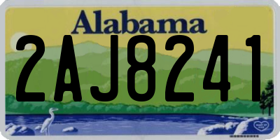 AL license plate 2AJ8241