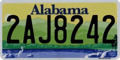 AL license plate 2AJ8242