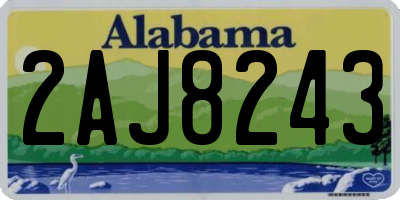AL license plate 2AJ8243
