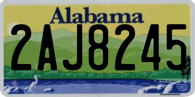 AL license plate 2AJ8245