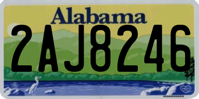 AL license plate 2AJ8246