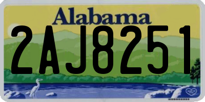 AL license plate 2AJ8251