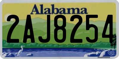 AL license plate 2AJ8254