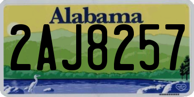 AL license plate 2AJ8257