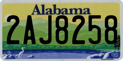 AL license plate 2AJ8258