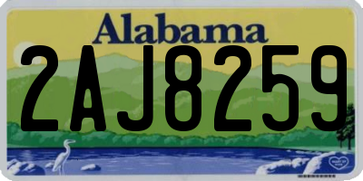 AL license plate 2AJ8259
