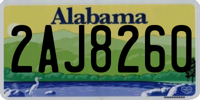 AL license plate 2AJ8260
