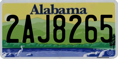 AL license plate 2AJ8265