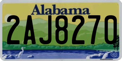 AL license plate 2AJ8270
