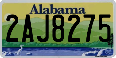 AL license plate 2AJ8275