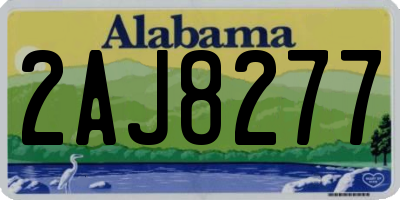 AL license plate 2AJ8277
