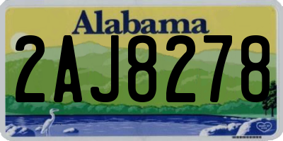 AL license plate 2AJ8278