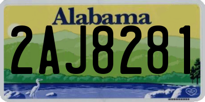 AL license plate 2AJ8281