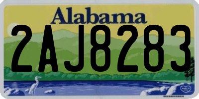 AL license plate 2AJ8283