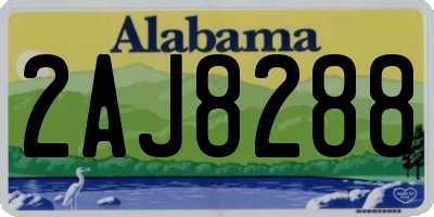 AL license plate 2AJ8288