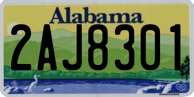 AL license plate 2AJ8301