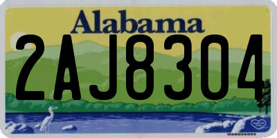 AL license plate 2AJ8304