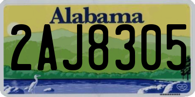 AL license plate 2AJ8305