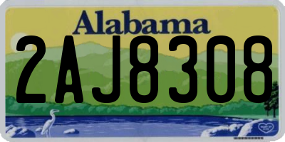 AL license plate 2AJ8308