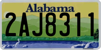 AL license plate 2AJ8311