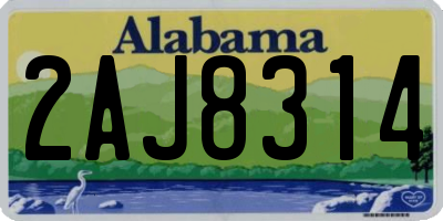 AL license plate 2AJ8314