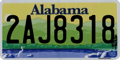 AL license plate 2AJ8318
