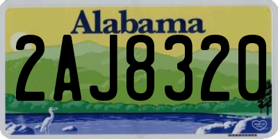 AL license plate 2AJ8320