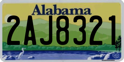 AL license plate 2AJ8321