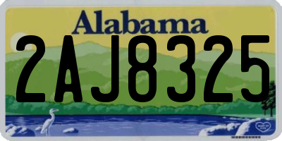 AL license plate 2AJ8325