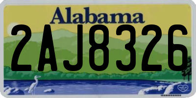 AL license plate 2AJ8326